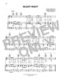 page one of Silent Night (Piano, Vocal & Guitar Chords (Right-Hand Melody))