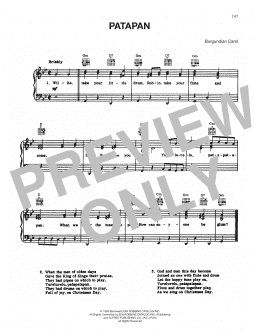 page one of Pat-A-Pan (Willie, Take Your Little Drum) (Piano, Vocal & Guitar Chords (Right-Hand Melody))