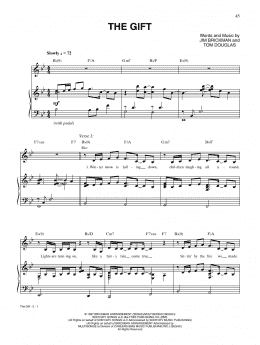 page one of The Gift (Piano, Vocal & Guitar Chords (Right-Hand Melody))
