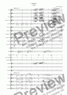 page one of 3. Sinfonie