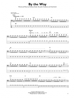 page one of By The Way (Easy Bass Tab)