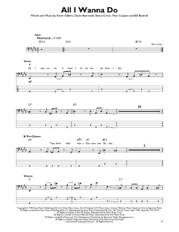 page one of All I Wanna Do (Easy Bass Tab)