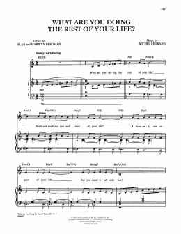 page one of What Are You Doing The Rest Of Your Life? (Piano, Vocal & Guitar Chords (Right-Hand Melody))