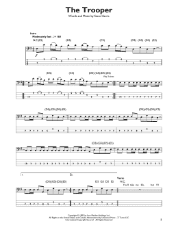 page one of The Trooper (Easy Bass Tab)