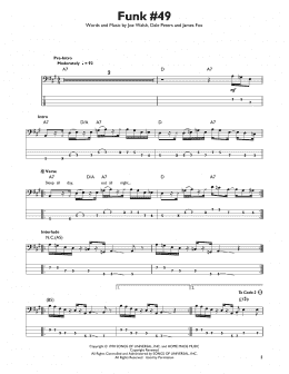 page one of Funk #49 (Easy Bass Tab)