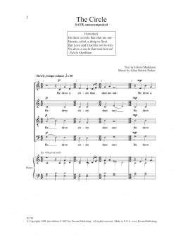 page one of The Circle (SATB Choir)