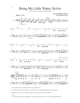 page one of Bring Me Little Water, Sylvie (TTB Choir)