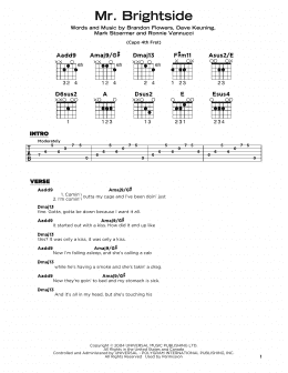 page one of Mr. Brightside (Really Easy Guitar)