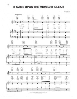 page one of It Came Upon The Midnight Clear (Piano, Vocal & Guitar Chords (Right-Hand Melody))
