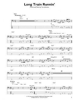 page one of Long Train Runnin' (Easy Bass Tab)