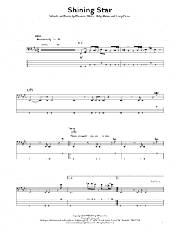 page one of Shining Star (Easy Bass Tab)