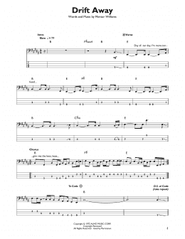 page one of Drift Away (Easy Bass Tab)