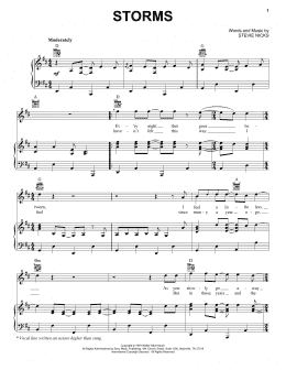 page one of Storms (Piano, Vocal & Guitar Chords (Right-Hand Melody))