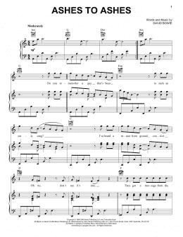 page one of Ashes To Ashes (Piano, Vocal & Guitar Chords (Right-Hand Melody))