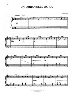 page one of Ukrainian Bell Carol (Piano Solo)