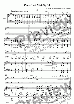 page one of Piano Trio No.2, Op.12, II. Adagio ma non tanto