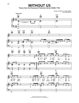 page one of Without Us (from Family Ties) (Piano, Vocal & Guitar Chords (Right-Hand Melody))