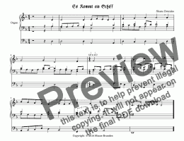page one of Es kommt ein Schiff - Chorale Prelude