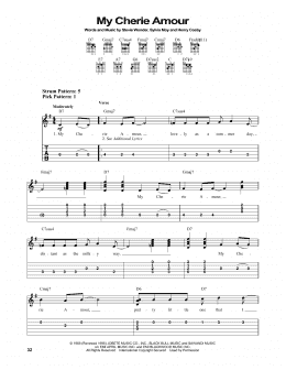 page one of My Cherie Amour (Easy Guitar Tab)