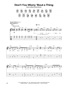 page one of Don't You Worry 'Bout A Thing (Easy Guitar Tab)