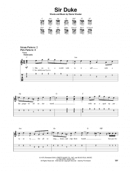 page one of Sir Duke (Easy Guitar Tab)