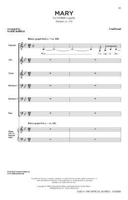 page one of Mary (SATB Choir)