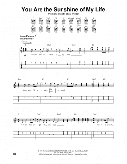 page one of You Are The Sunshine Of My Life (Easy Guitar Tab)