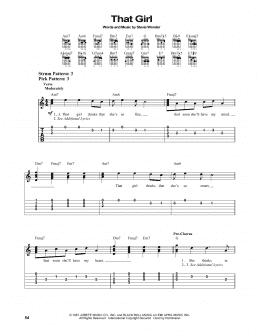page one of That Girl (Easy Guitar Tab)