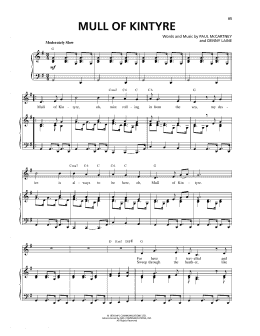 page one of Mull Of Kintyre (Piano & Vocal)