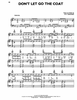 page one of Don't Let Go The Coat (Piano, Vocal & Guitar Chords (Right-Hand Melody))