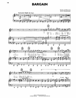 page one of Bargain (Piano, Vocal & Guitar Chords (Right-Hand Melody))