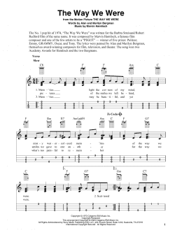 page one of The Way We Were (Easy Ukulele Tab)