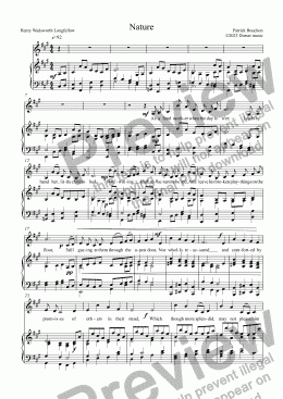 page one of Nature (Henry Wadsworth Longfellow) for Contralto voice and Piano