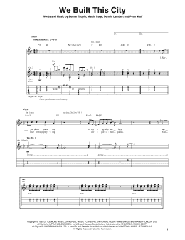 page one of We Built This City (Guitar Tab)