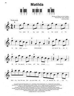 page one of Matilda (Super Easy Piano)