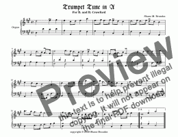 page one of Trumpet Tune in A
