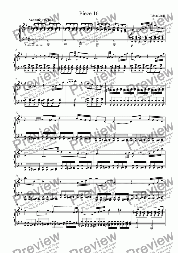 page one of Piece 16