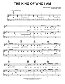 page one of The King Of Who I Am (Piano, Vocal & Guitar Chords (Right-Hand Melody))