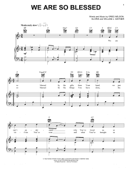 page one of We Are So Blessed (Piano, Vocal & Guitar Chords (Right-Hand Melody))