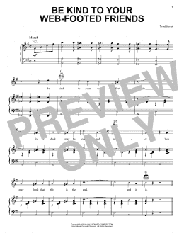 page one of Be Kind To Your Web-Footed Friends (Piano, Vocal & Guitar Chords (Right-Hand Melody))