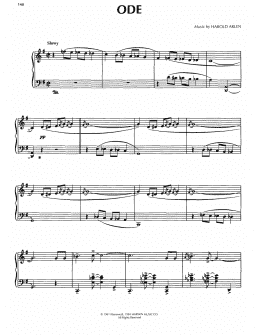 page one of Ode (Piano Solo)