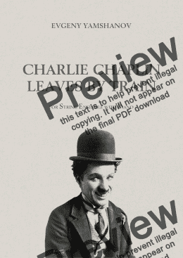 page one of Charlie Chaplin leaves by Train