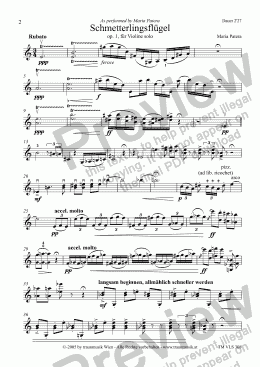 page one of Schmetterlingsflügel, op. 1 (2004)