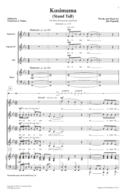 page one of Kusimama (Stand Tall) (SSA Choir)