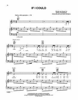 page one of If I Could (Piano, Vocal & Guitar Chords (Right-Hand Melody))
