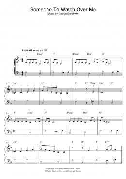 page one of Someone To Watch Over Me (Easy Piano)