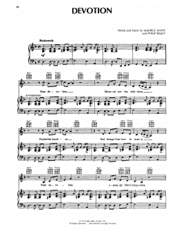 page one of Devotion (Piano, Vocal & Guitar Chords (Right-Hand Melody))