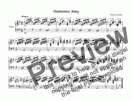 page one of Wunderbarer König III - Chorale Prelude