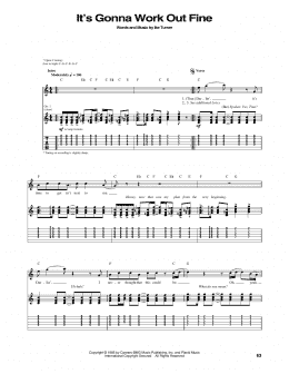 page one of It's Gonna Work Out Fine (Guitar Tab)