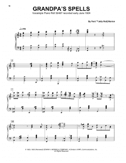 page one of Grandpa's Spells (Piano Transcription)